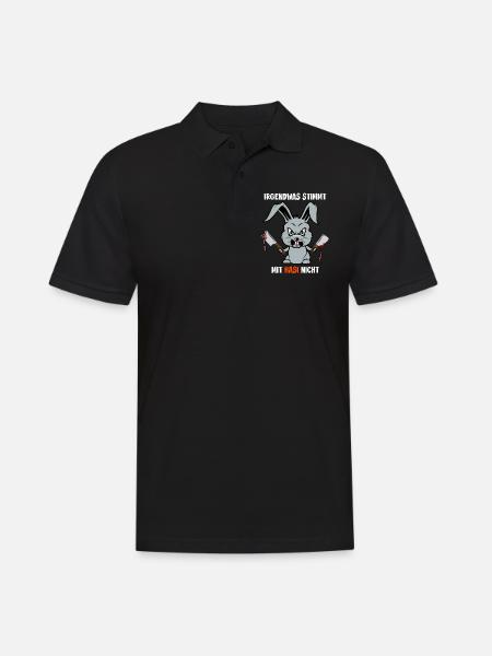 Halloween 2021 Monster verrückter Hase Sarkasmus - Männer Poloshirt - Schwarz