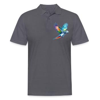 Graupapagei Geschenk - Männer Poloshirt - Anthrazit - Vorne - Nico (186cm)
