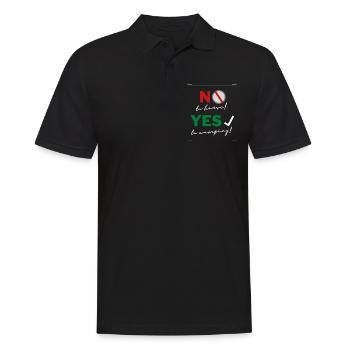 Non à la maison! - Oui au camping-car ! - Polo Homme - noir - Devant - Kai (181cm)