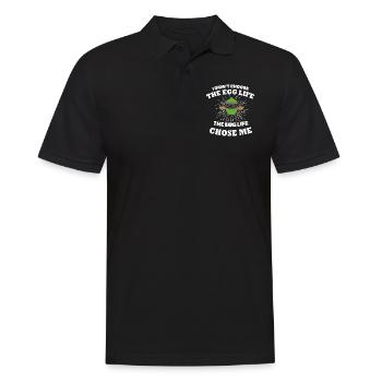 Barbecue Griller BBQ Cadeau La vie aux oeufs m'a choisi - Polo Homme - noir - Devant - Kai (181cm)