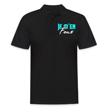 Je m'en Fous Das ist mir egal französisch Schüler - Männer Poloshirt - Schwarz - Vorne - Kai (181cm)