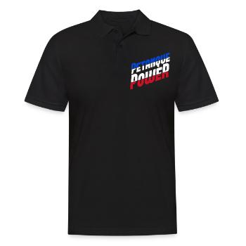 Petanque Power Boule Boccia Spieler - Männer Poloshirt - Schwarz - Vorne - Kai (181cm)