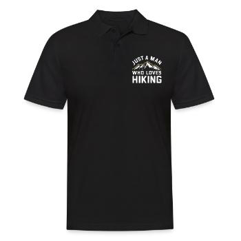 Juste un homme qui aime la randonnée - Polo Homme - noir - Devant - Kai (181cm)