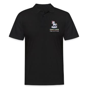 Unicorn Mode Activated - Männer Poloshirt - Schwarz - Vorne - Kai (181cm)