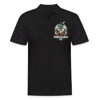 Bierosaurus Ex – Das letzte seiner Art - Männer Poloshirt - Schwarz - Vorne - Kai (181cm)