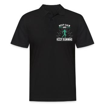 Marathon - Männer Poloshirt - Schwarz - Vorne - Kai (181cm)