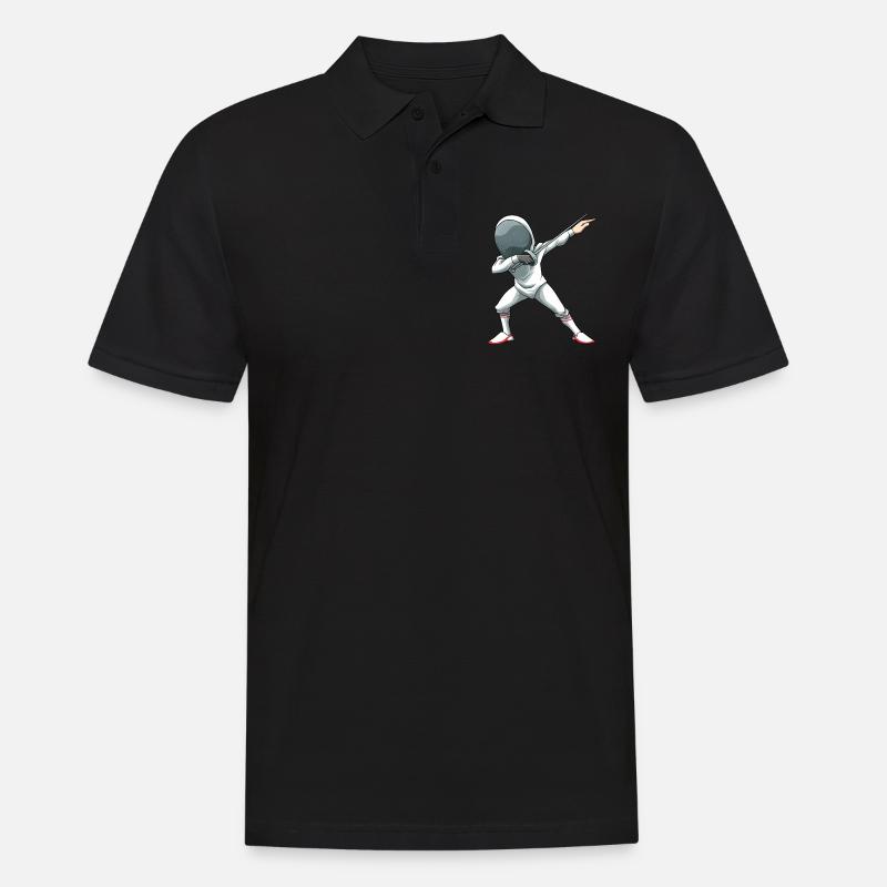 Fechten Dabbing Dab Fechtkampf - Männer Poloshirt - Schwarz