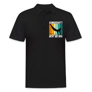 Schwerkraft? Nicht Bei Uns - Turnen Turner - Männer Poloshirt - Schwarz - Vorne - Kai (181cm)