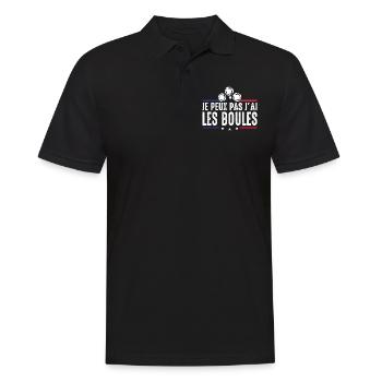 Je Peux pas j'ai les boules Boccia Boule Pétanque - Polo Homme - noir - Devant - Kai (181cm)