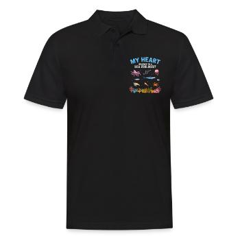 Heart belongs to marine zoologist Marine Biology Sea - Men's Polo Shirt - black - Front - Kai (181cm)