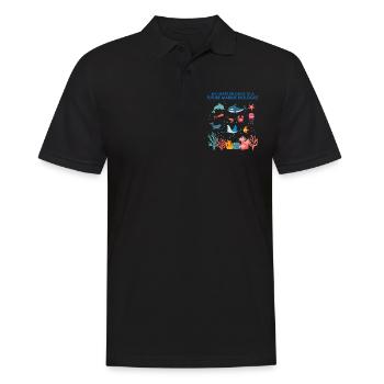 Heart belongs to marine biologist Marine biology sea - Men's Polo Shirt - black - Front - Kai (181cm)