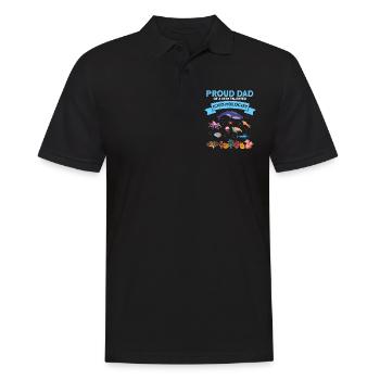 Fier Papa Ichtyologiste Biologiste marin Océan Mer - Polo Homme - noir - Devant - Kai (181cm)