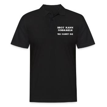 Brot kann Schimmeln was kannst du lustige Sprüche - Männer Poloshirt - Schwarz - Vorne - Kai (181cm)
