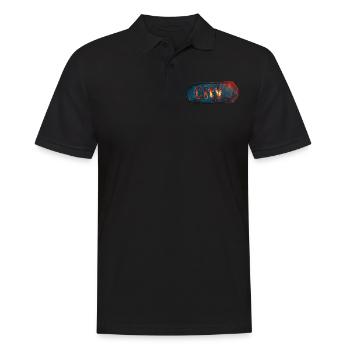Stadt rostiges Stadtschild mit Vintage-Feeling - Männer Poloshirt - Schwarz - Vorne - Kai (181cm)