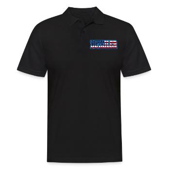 Amerika Auto Detailer Autoliebhaber Aufbereiter - Männer Poloshirt - Schwarz - Vorne - Kai (181cm)