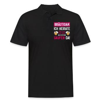 Kostüm Bräutigam T-Shirt Polterabend JGA Männer - Männer Poloshirt - Schwarz - Vorne - Kai (181cm)