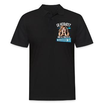 JGA T-Shirt Männer Junggesellenabschied poltern - Männer Poloshirt - Schwarz - Vorne - Kai (181cm)