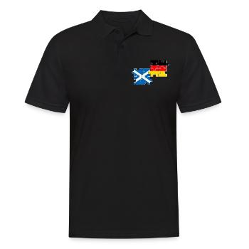 Scotland Germany Friends Flags - Men's Polo Shirt - black - Front - Kai (181cm)
