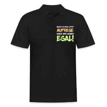Ist mir egal - Männer Poloshirt - Schwarz - Vorne - Kai (181cm)