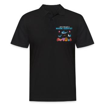 Official Marine Scientist Marine Biologist - Men's Polo Shirt - black - Front - Kai (181cm)