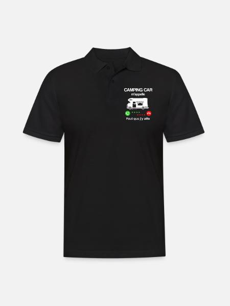 CAMPING CAR M'APPELLE - Polo Homme - noir