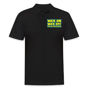 Wax On Wax Off The Detailer Way Auto Liebhaber - Männer Poloshirt - Schwarz - Vorne - Kai (181cm)