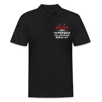 Geselle Spruch Lustiges Gesellenprüfung Geschenk - Männer Poloshirt - Schwarz - Vorne - Kai (181cm)