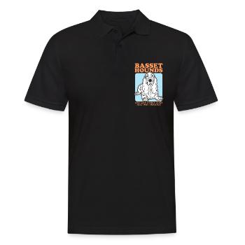 Basset Hound Dog Propriétaire Cadeau - Polo Homme - noir - Devant - Kai (181cm)
