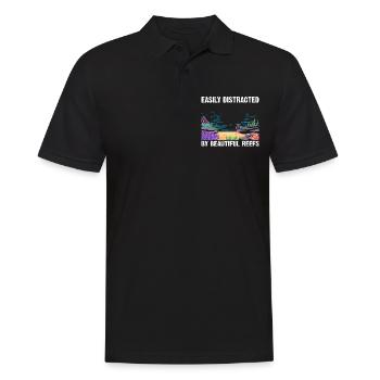 Reefs Ocean Sea Marine Biologist Diving Divers - Men's Polo Shirt - black - Front - Kai (181cm)