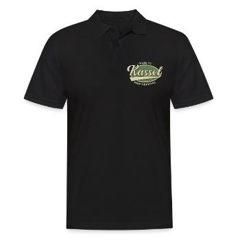 Kassel Kasseler Original - Männer Poloshirt - Schwarz - Vorne - Kai (181cm)