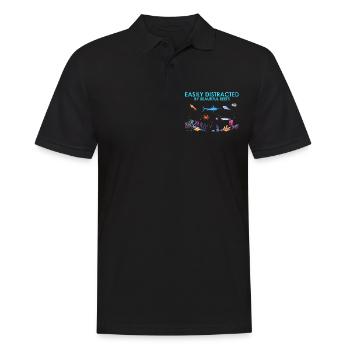 Reefs Ocean Sea Marine Biologist Diving Divers - Men's Polo Shirt - black - Front - Kai (181cm)