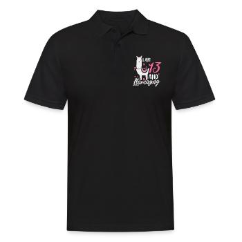 13. Geburtstag Lama - Männer Poloshirt - Schwarz - Vorne - Kai (181cm)