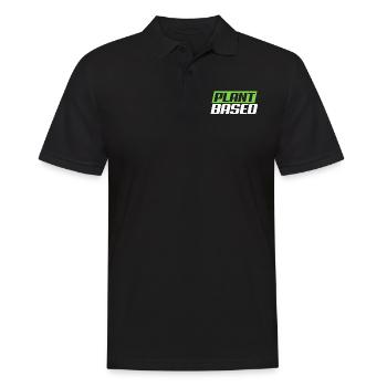 Fitness végétalien - Polo Homme - noir - Devant - Kai (181cm)