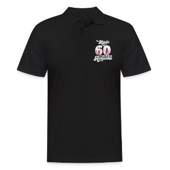 1960 60 ans 60 ans de millésime Cadeau - Polo Homme - noir - Devant - Kai (181cm)
