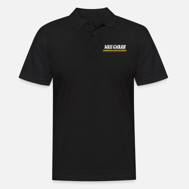 Rasta - Männer Poloshirt - Schwarz