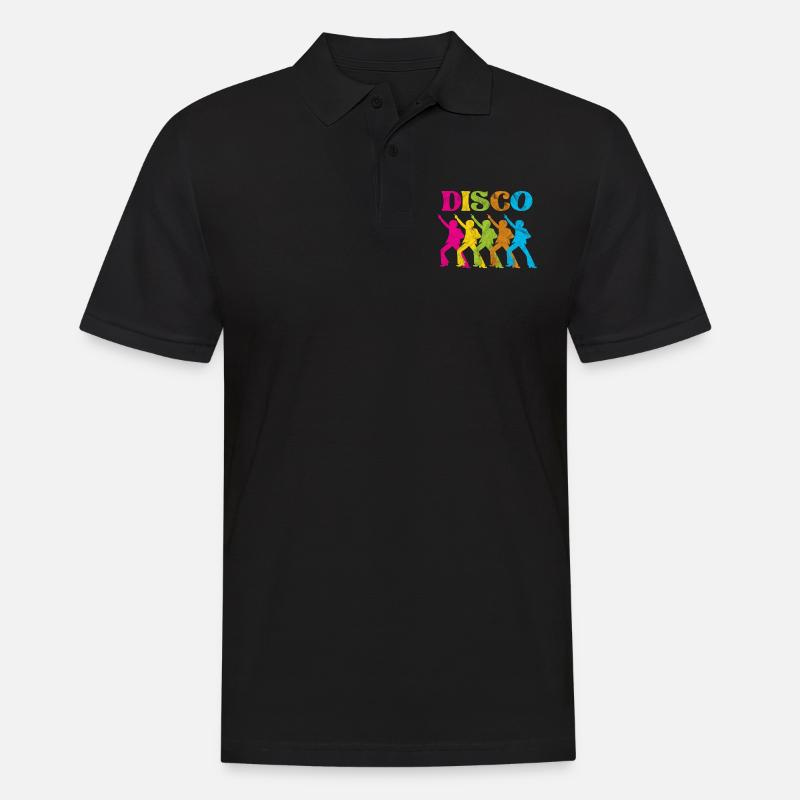Disco - Männer Poloshirt - Schwarz