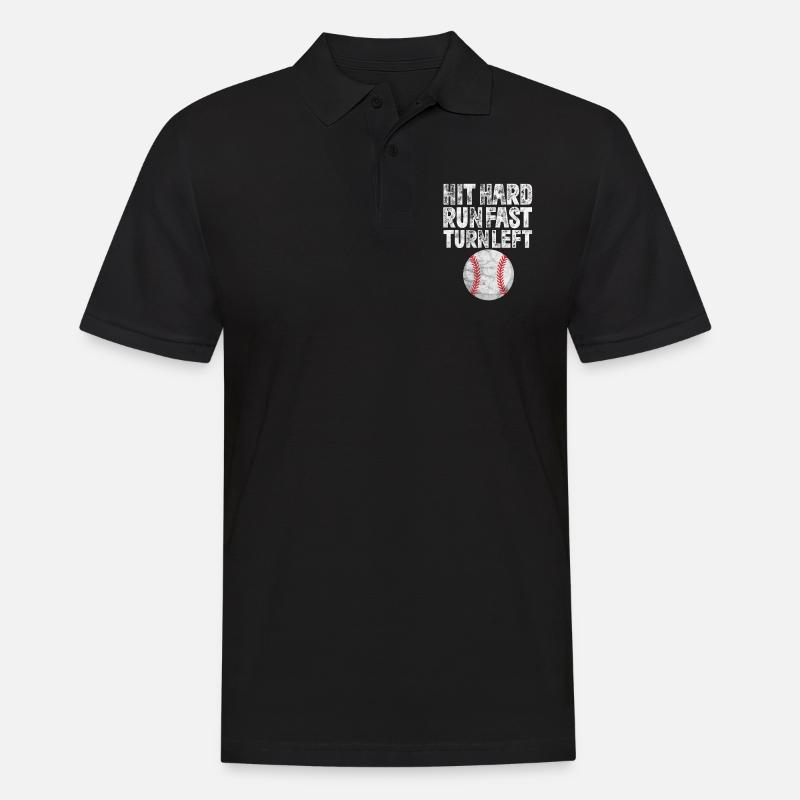 Baseball - Männer Poloshirt - Schwarz