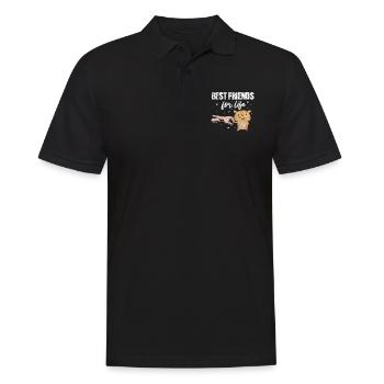Hamster - Männer Poloshirt - Schwarz - Vorne - Kai (181cm)