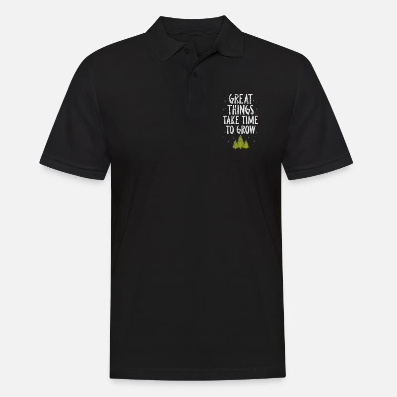 Wald - Männer Poloshirt - Schwarz