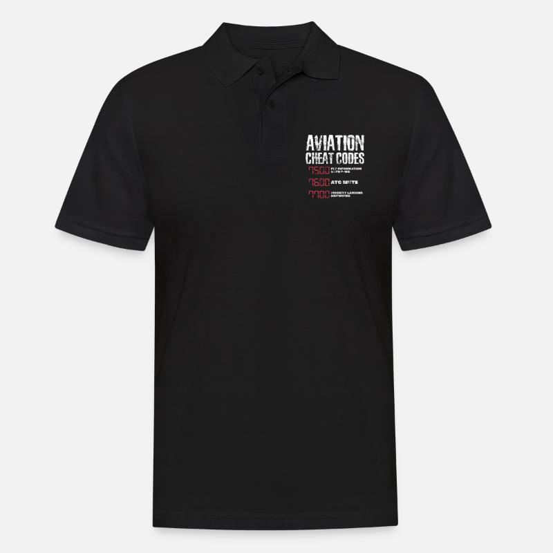Pilot - Männer Poloshirt - Schwarz