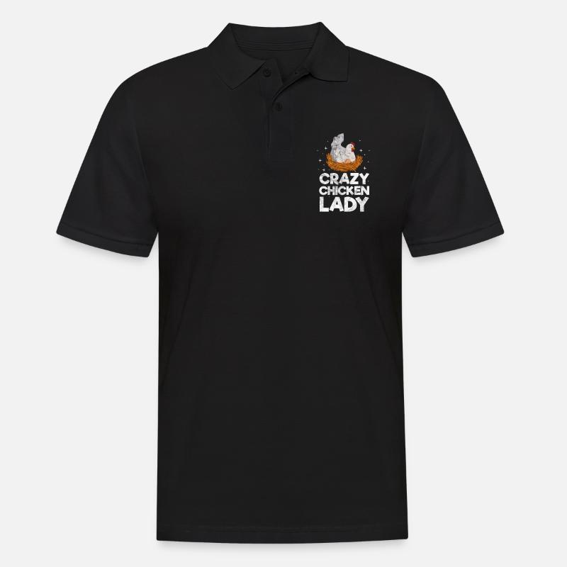 Huhn - Männer Poloshirt - Schwarz