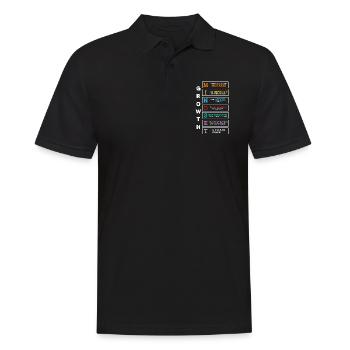 Motivation - Men's Polo Shirt - black - Front - Kai (181cm)