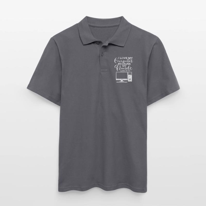 Computer Nerd PC Programmer Computer Science Gift Men's Polo Shirt