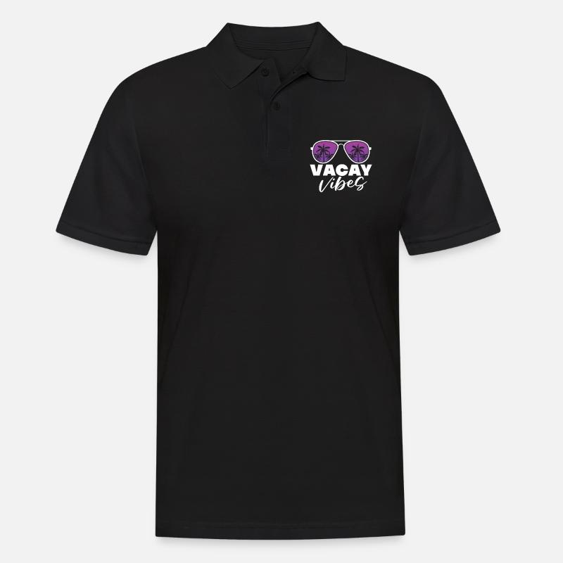 Strand - Männer Poloshirt - Schwarz