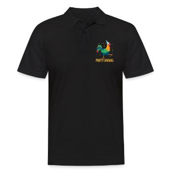 Huhn Bauernhof Geflügel Hahn Hühner Geschenk - Männer Poloshirt - Schwarz - Vorne - Kai (181cm)