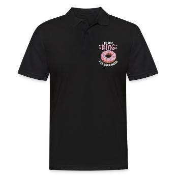Donut - Männer Poloshirt - Schwarz - Vorne - Kai (181cm)