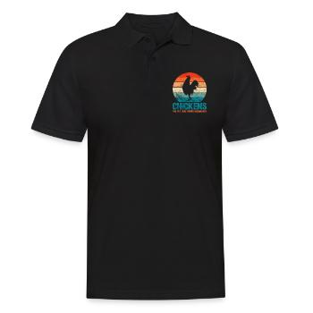 Poulet - Polo Homme - noir - Devant - Kai (181cm)