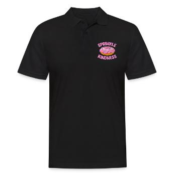Donut - Männer Poloshirt - Schwarz - Vorne - Kai (181cm)