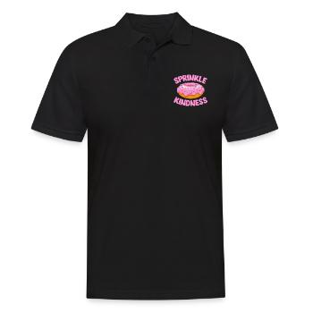 Donut Süssigkeiten Donuts Essen Bäcker Geschenk - Männer Poloshirt - Schwarz - Vorne - Kai (181cm)