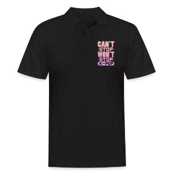 K-Pop - Männer Poloshirt - Schwarz - Vorne - Kai (181cm)